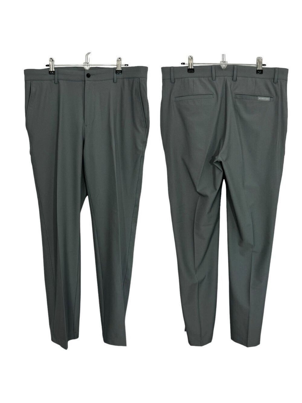 Dunning Everbest Trouser Pant Mens 34/32 Grey Slacks Golf Office Comfortable EUC